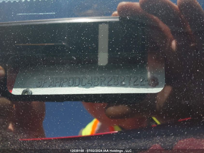 2011 Ford Fusion Sport VIN: 3FAHP0DC4BR282722 Lot: 12038158