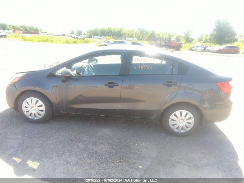 2013 Kia Rio Lx VIN: KNADM4A36D6103901 Lot: 12038222