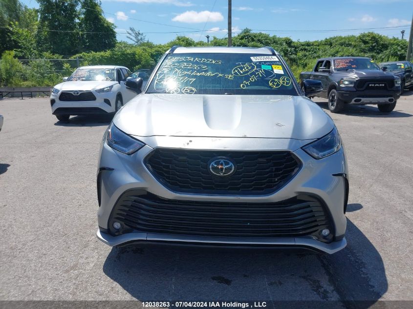 2022 Toyota Highlander Xse VIN: 5TDLZRBH6NS220919 Lot: 12038263