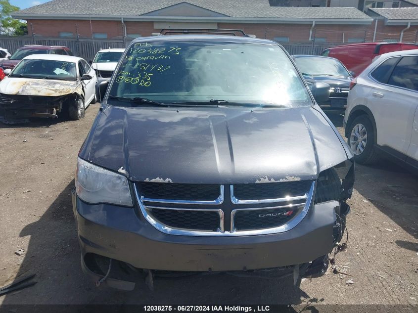 2018 Dodge Grand Caravan Se VIN: 2C4RDGBG1JR251437 Lot: 12038275