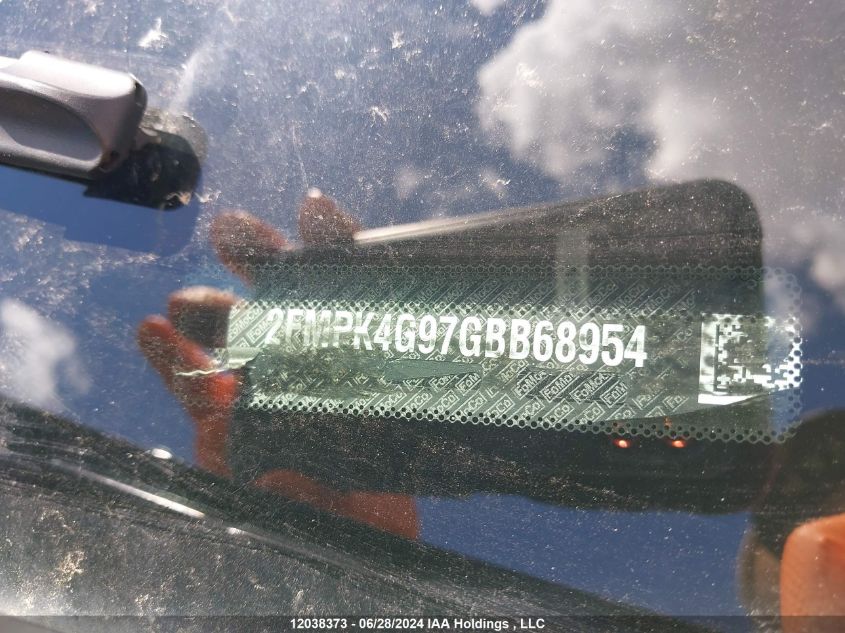 2016 Ford Edge Se VIN: 2FMPK4G97GBB68954 Lot: 12038373