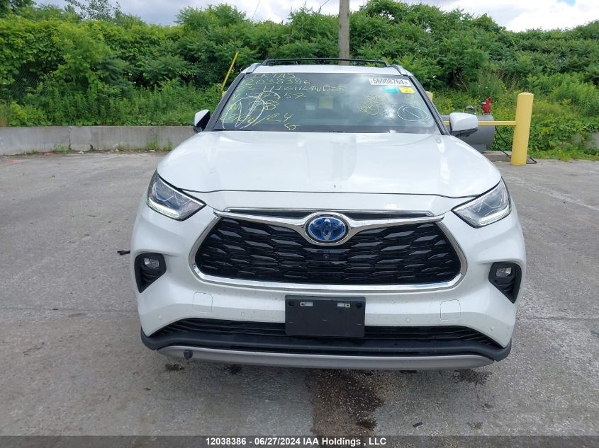 2023 Toyota Highlander Hybrid Limited/Hybrid Platinum VIN: 5TDEBRCH9PS577557 Lot: 12038386
