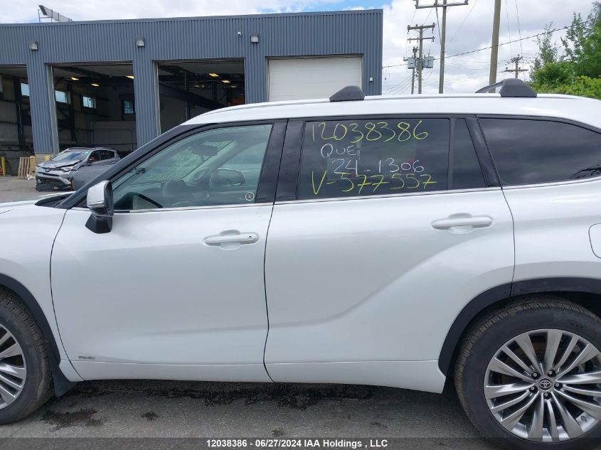 2023 Toyota Highlander Hybrid Limited/Hybrid Platinum VIN: 5TDEBRCH9PS577557 Lot: 12038386