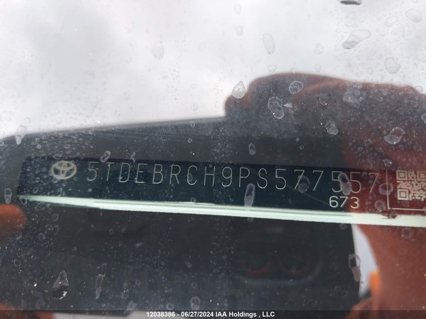 2023 Toyota Highlander Hybrid Limited/Hybrid Platinum VIN: 5TDEBRCH9PS577557 Lot: 12038386