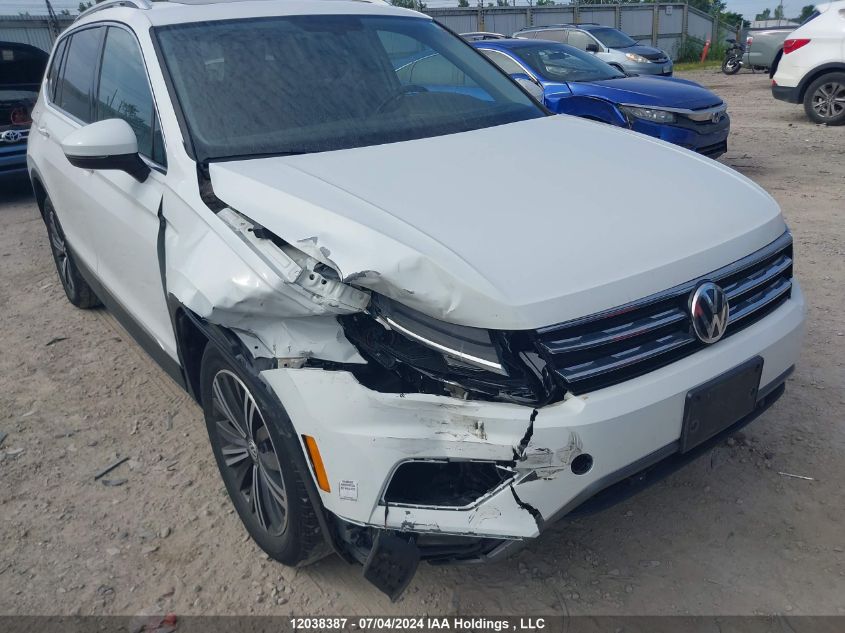 2019 Volkswagen Tiguan VIN: 3VV4B7AX7KM105121 Lot: 12038387