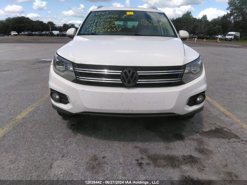 2012 Volkswagen Tiguan VIN: WVGBV7AX7CW581654 Lot: 12038442