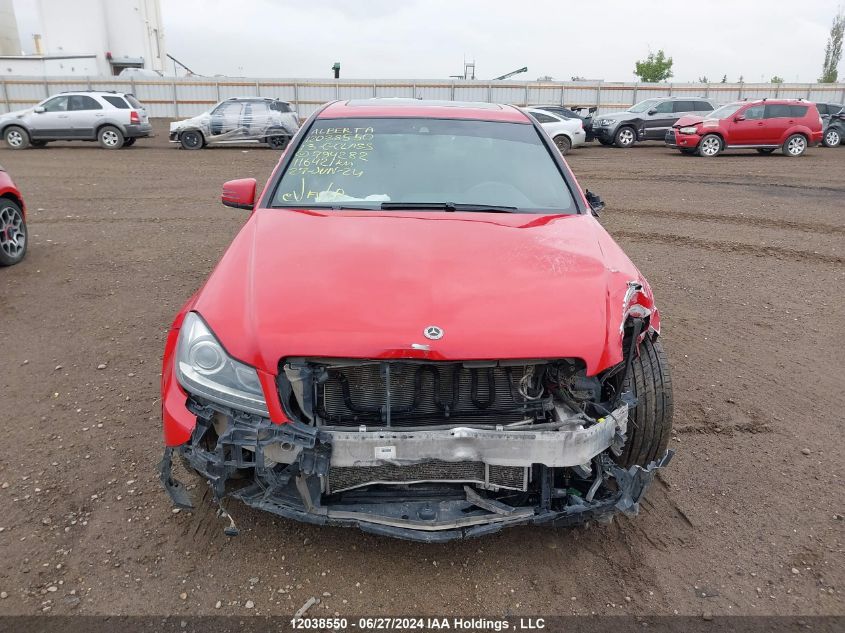 2013 Mercedes-Benz C-Class VIN: WDDGF8AB1DA794282 Lot: 12038550