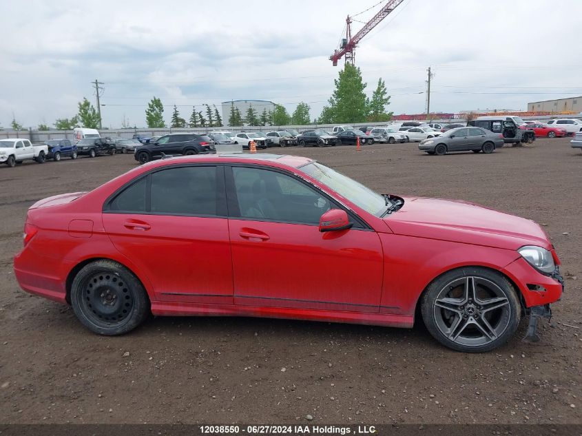 2013 Mercedes-Benz C-Class VIN: WDDGF8AB1DA794282 Lot: 12038550