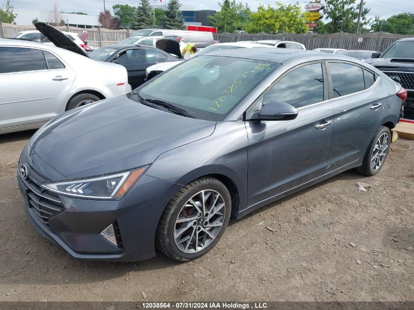 2019 Hyundai Elantra Luxury VIN: KMHD84LF3KU775904 Lot: 12038564