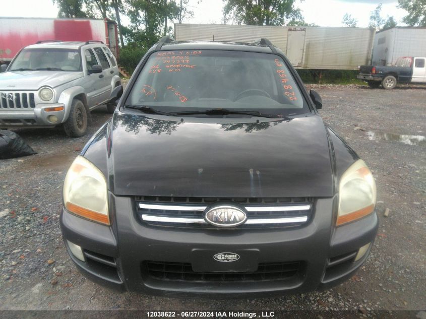 2006 Kia Sportage VIN: KNDJE723X67247399 Lot: 12038622