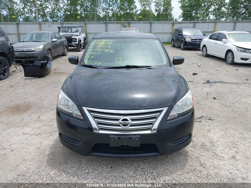2013 Nissan Sentra S/Sv/Sr/Sl VIN: 3N1AB7AP7DL707806 Lot: 12038676