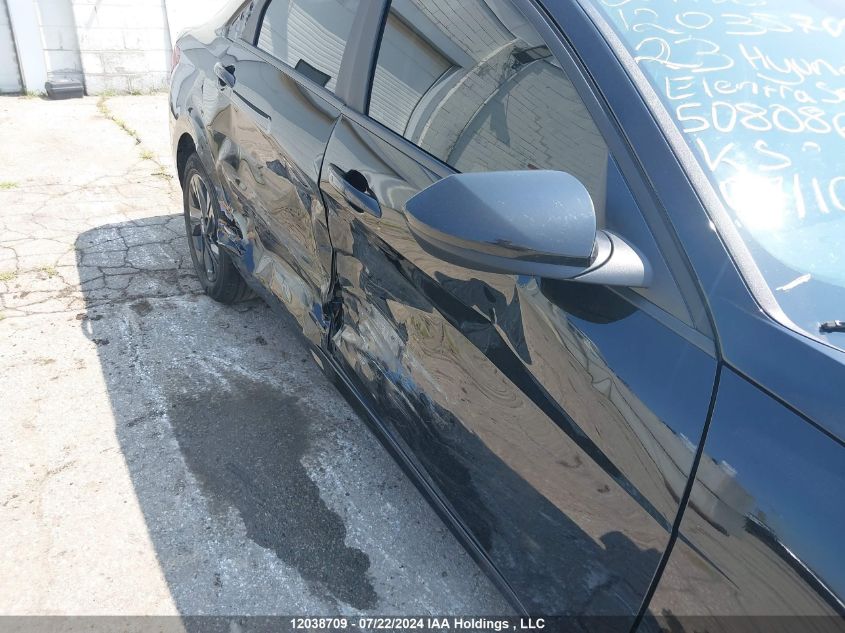 2023 Hyundai Elantra Sel VIN: KMHLM4AG6PU508086 Lot: 12038709