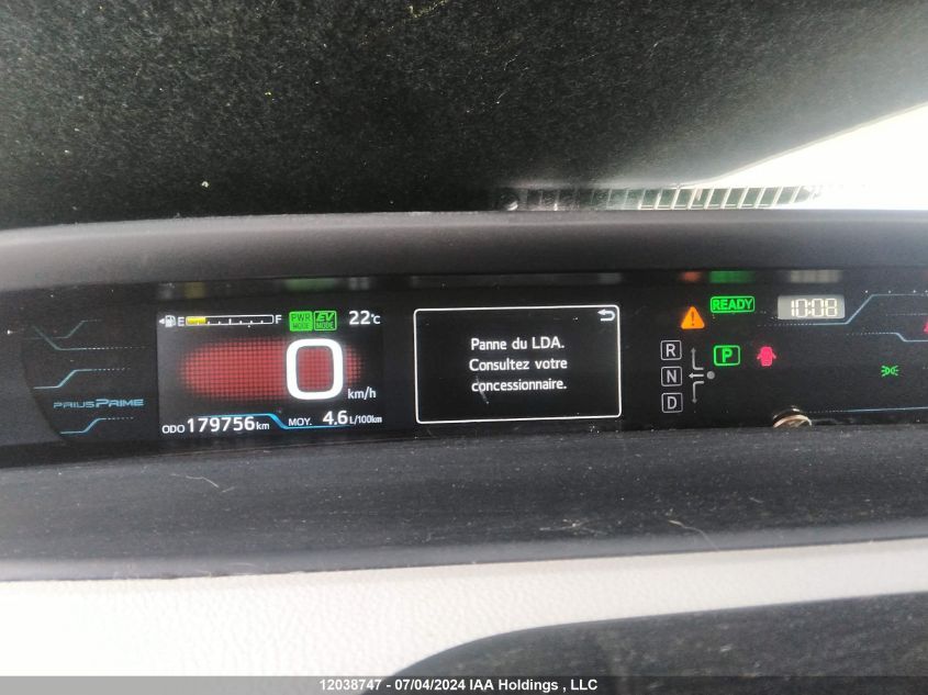 2019 Toyota Prius Prime Upgrade VIN: JTDKARFP8K3115929 Lot: 12038747