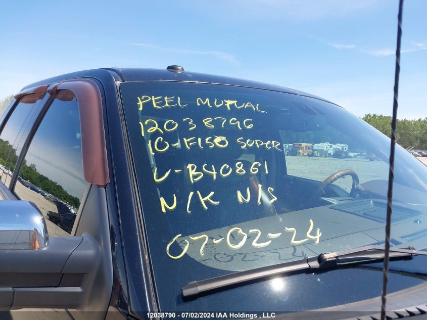 2010 Ford F150 Supercrew VIN: 1FTFW1EV2AFB40861 Lot: 12038790