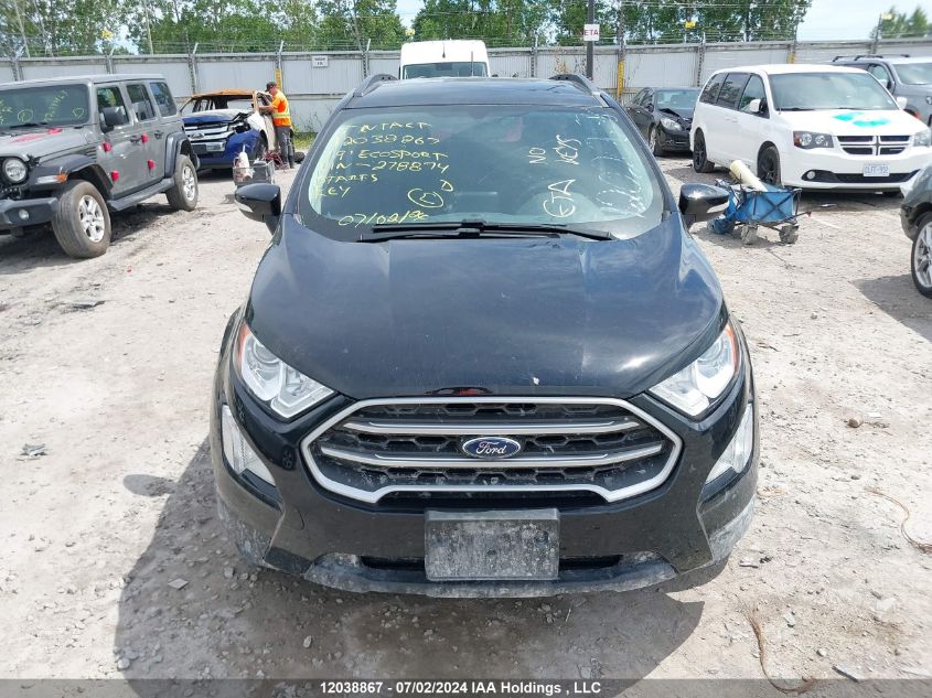 2019 Ford Ecosport VIN: MAJ6S3GL5KC278874 Lot: 12038867
