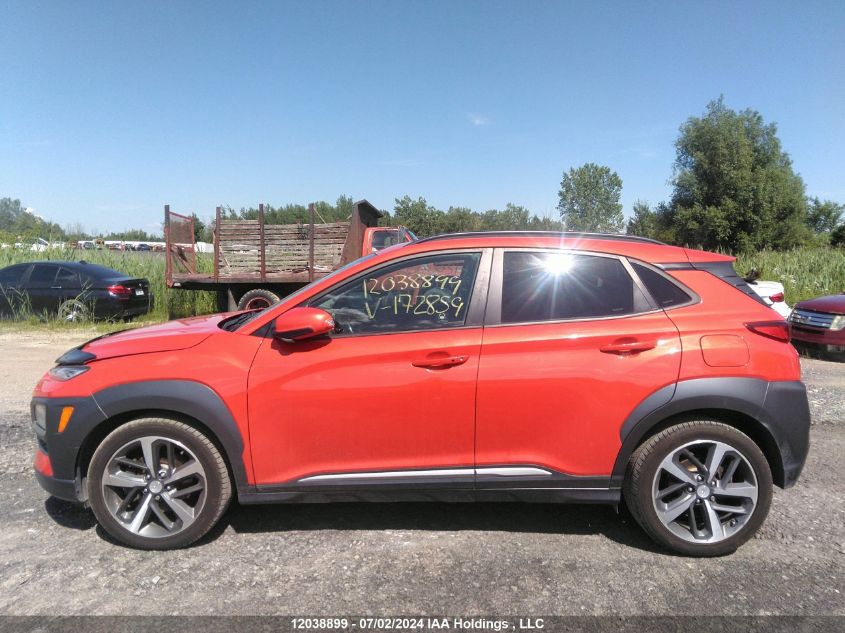 2018 Hyundai Kona 1.6T Ultimate VIN: KM8K5CA57JU172859 Lot: 12038899