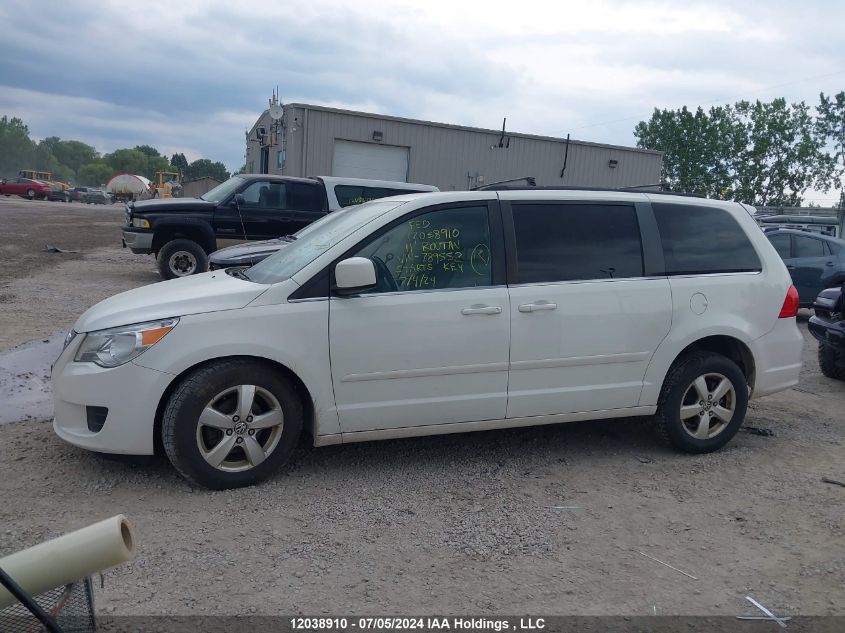 2011 Volkswagen Routan Se VIN: 2V4RW3DG7BR789552 Lot: 12038910