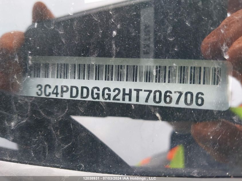 2017 Dodge Journey Crossroad VIN: 3C4PDDGG2HT706706 Lot: 12038931