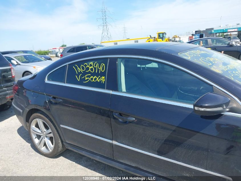 2016 Volkswagen Cc Sport/R-Line VIN: WVWBN7AN3GE500647 Lot: 12038940