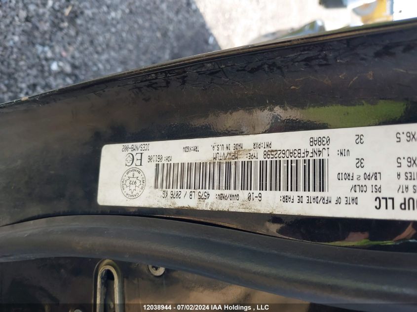 2010 Jeep Compass Sport/North VIN: 1J4NF4FB3AD622598 Lot: 12038944