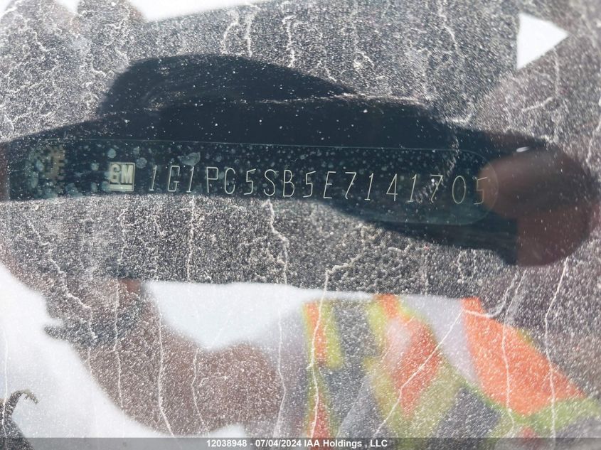 2014 Chevrolet Cruze VIN: 1G1PC5SB5E7141705 Lot: 12038948