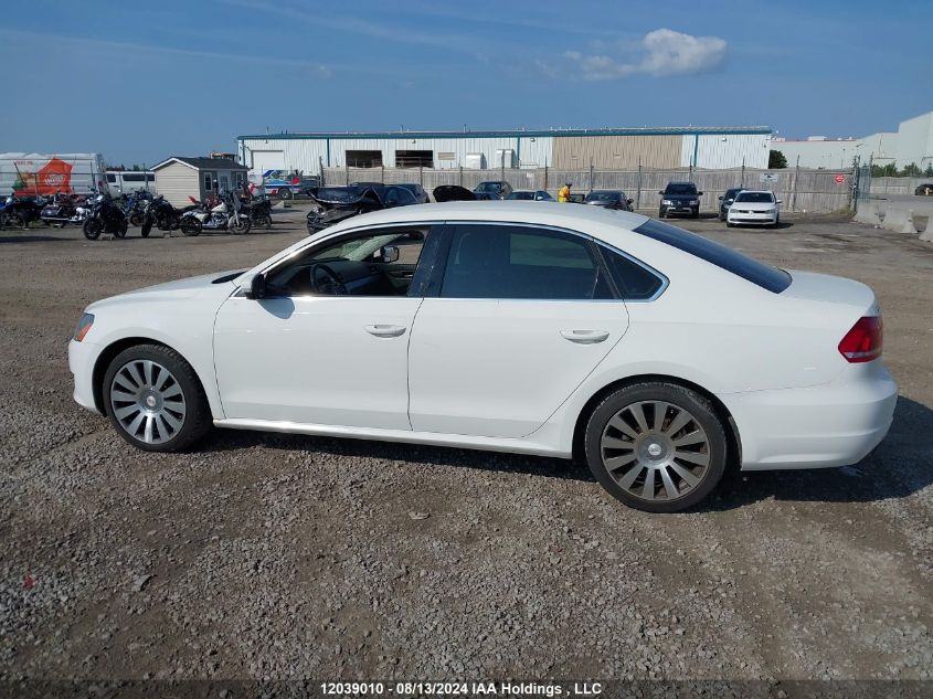 2014 Volkswagen Passat VIN: 1VWAS7A36EC097496 Lot: 12039010
