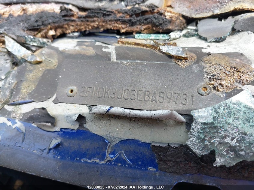 2014 Ford Edge Sel VIN: 2FMDK3JC3EBA59731 Lot: 12039025