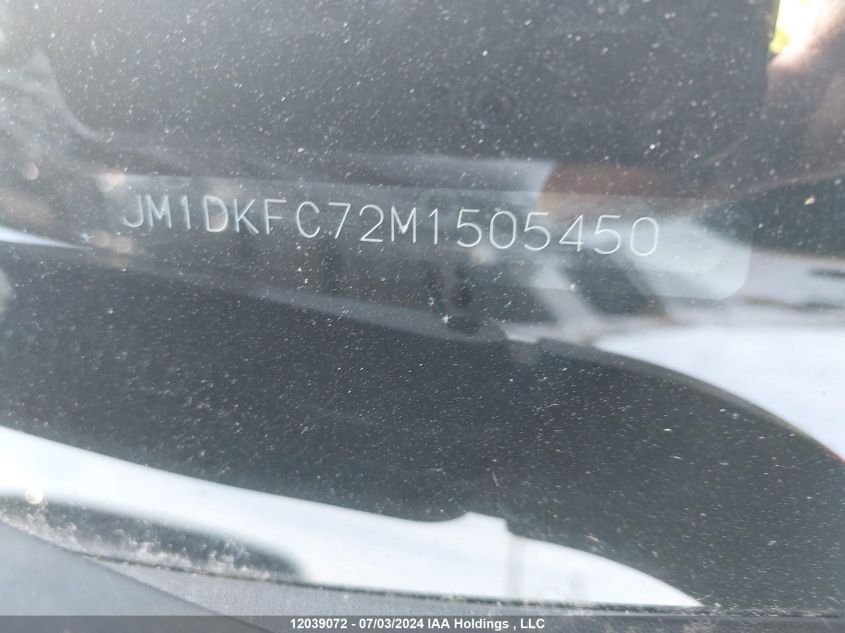 2021 Mazda Cx-3 VIN: JM1DKFC72M1505450 Lot: 12039072