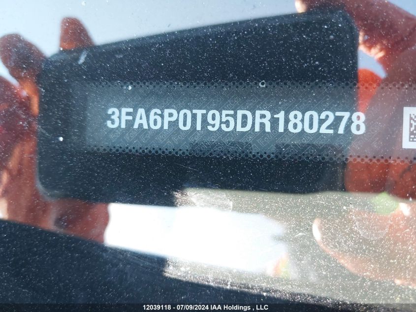 2013 Ford Fusion Se VIN: 3FA6P0T95DR180278 Lot: 12039118