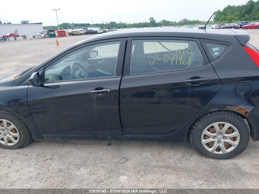 2012 Hyundai Accent Gl VIN: KMHCT5AE1CU049468 Lot: 12039142