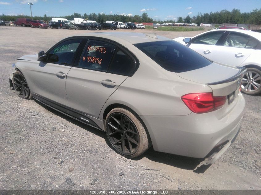 2017 BMW 3 Series VIN: WBA8B7C31HK858456 Lot: 12039183