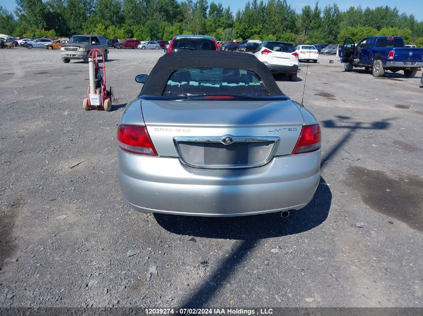 2004 Chrysler Sebring Limited VIN: 1C3EL65R44N410062 Lot: 12039274