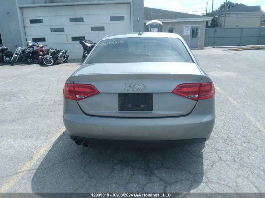 2010 Audi A4 VIN: WAUBFCFL2AN019435 Lot: 12039319