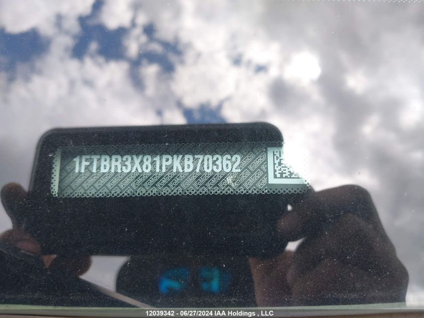 2023 Ford Transit T-250 VIN: 1FTBR3X81PKB70362 Lot: 12039342