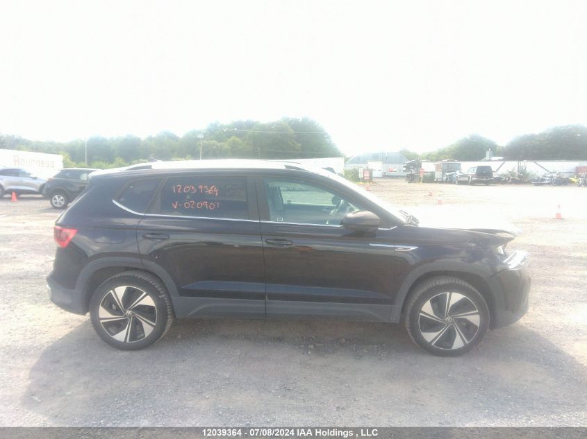 2024 Volkswagen Taos VIN: 3VVUX7B25RM020907 Lot: 12039364