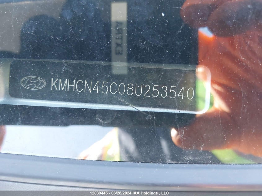 2008 Hyundai Accent VIN: KMHCN45C08U253540 Lot: 12039445