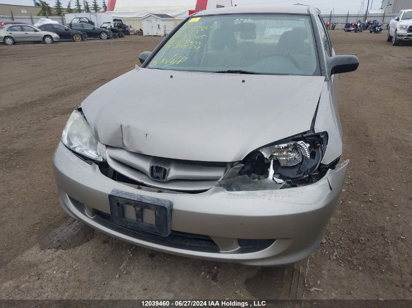 2004 Honda Civic Sdn VIN: 2HGES16384H939245 Lot: 12039460