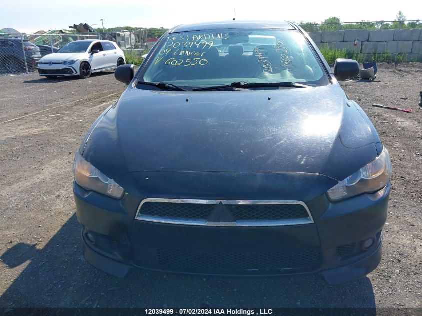 2009 Mitsubishi Lancer Gts VIN: JA3AU86W99U602550 Lot: 12039499