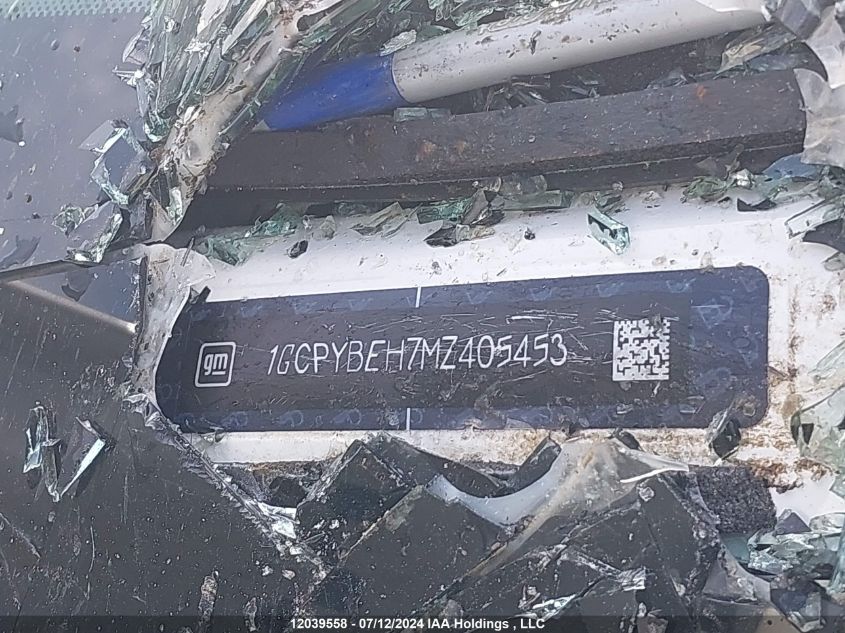 2021 Chevrolet Silverado 1500 VIN: 1GCPYBEH7MZ405453 Lot: 12039558