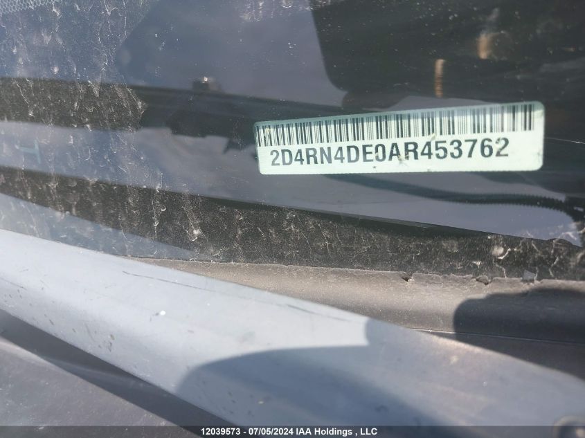 2010 Dodge Grand Caravan Se VIN: 2D4RN4DE0AR453762 Lot: 12039573