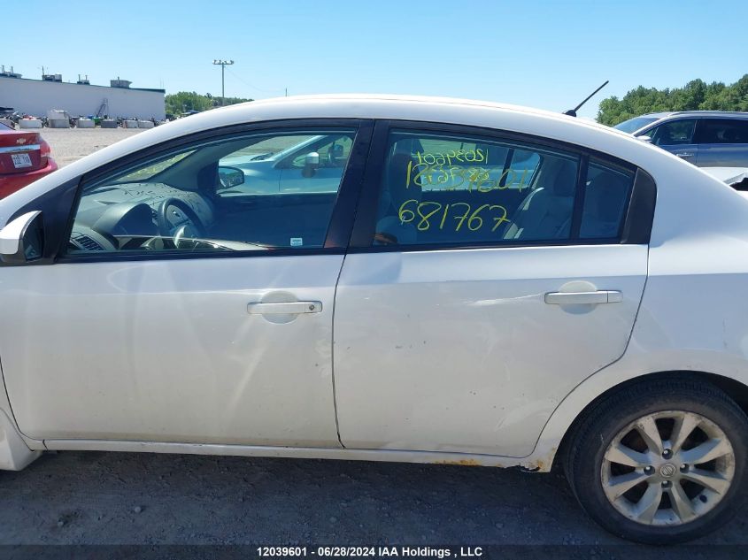 2011 Nissan Sentra VIN: 3N1AB6AP2BL681767 Lot: 12039601