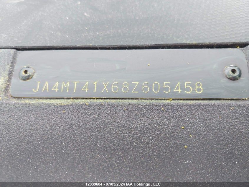 2008 Mitsubishi Outlander Xls VIN: JA4MT41X68Z605458 Lot: 12039604