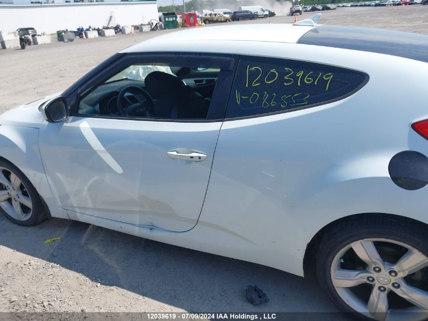 2013 Hyundai Veloster VIN: KMHTC6AD3DU086553 Lot: 12039619