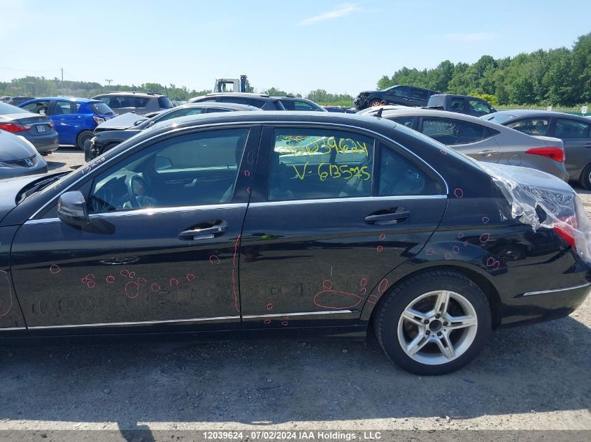 2012 Mercedes-Benz C-Class VIN: WDDGF8FB1CA613575 Lot: 12039624