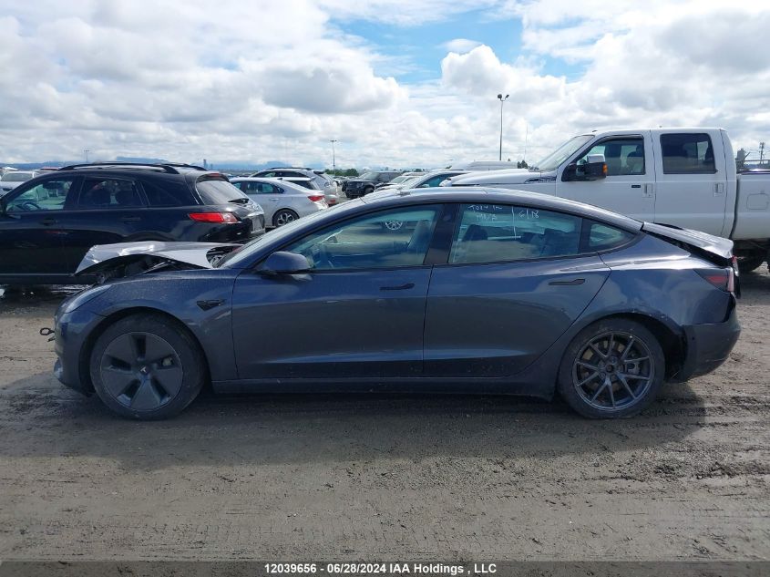 2022 Tesla Model 3 VIN: 5YJ3E1EB4NF277483 Lot: 12039656