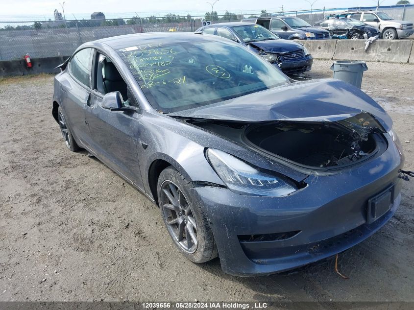 2022 Tesla Model 3 VIN: 5YJ3E1EB4NF277483 Lot: 12039656