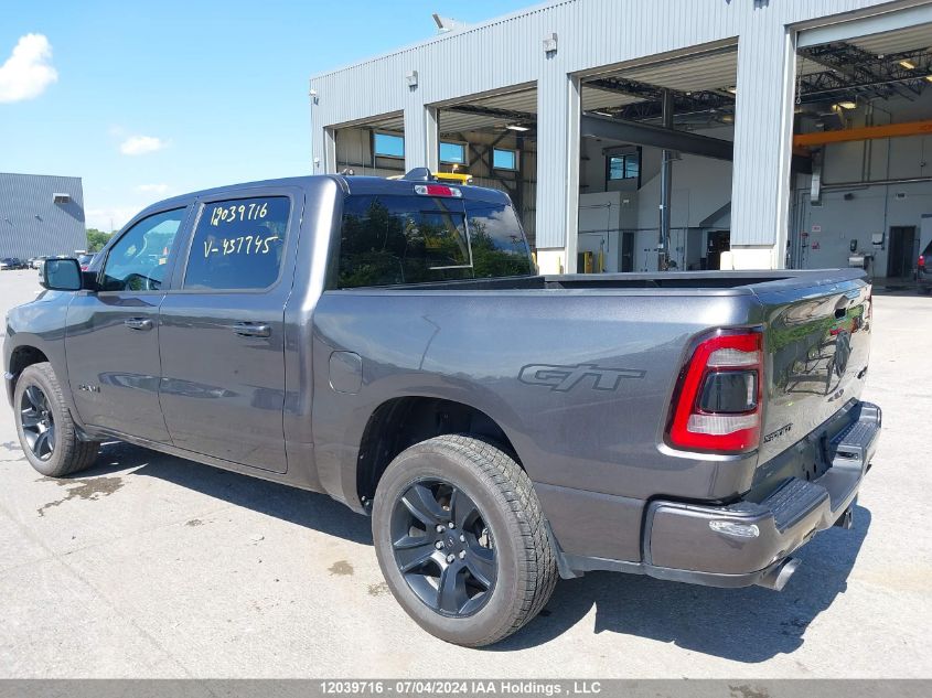 2022 Ram 1500 Sport VIN: 1C6SRFVT0NN437745 Lot: 12039716