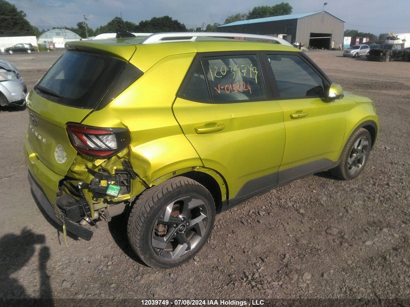 2020 Hyundai Venue Sel/Denim VIN: KMHRC8A35LU018024 Lot: 12039749