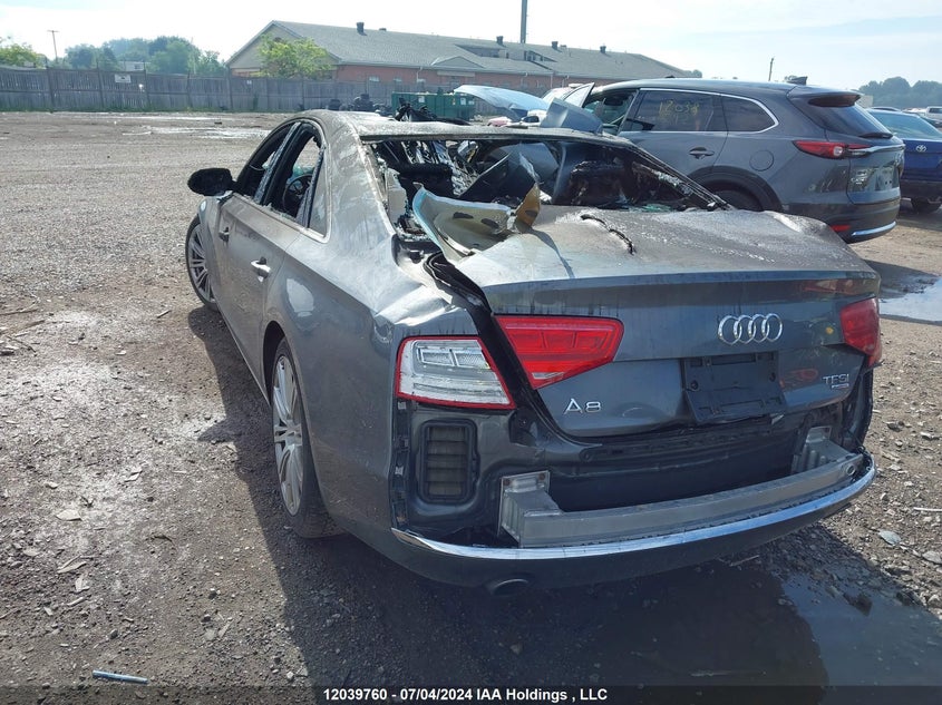 2014 Audi A8 VIN: WAUAGAFD2EN011086 Lot: 12039760