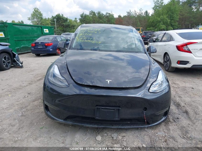 2024 Tesla Model Y VIN: 7SAYGDEE7RF080926 Lot: 12039789